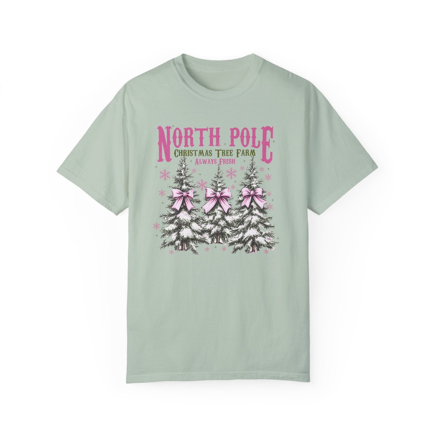 North Pole Tree Farm Comfort Colors Graphic Tee