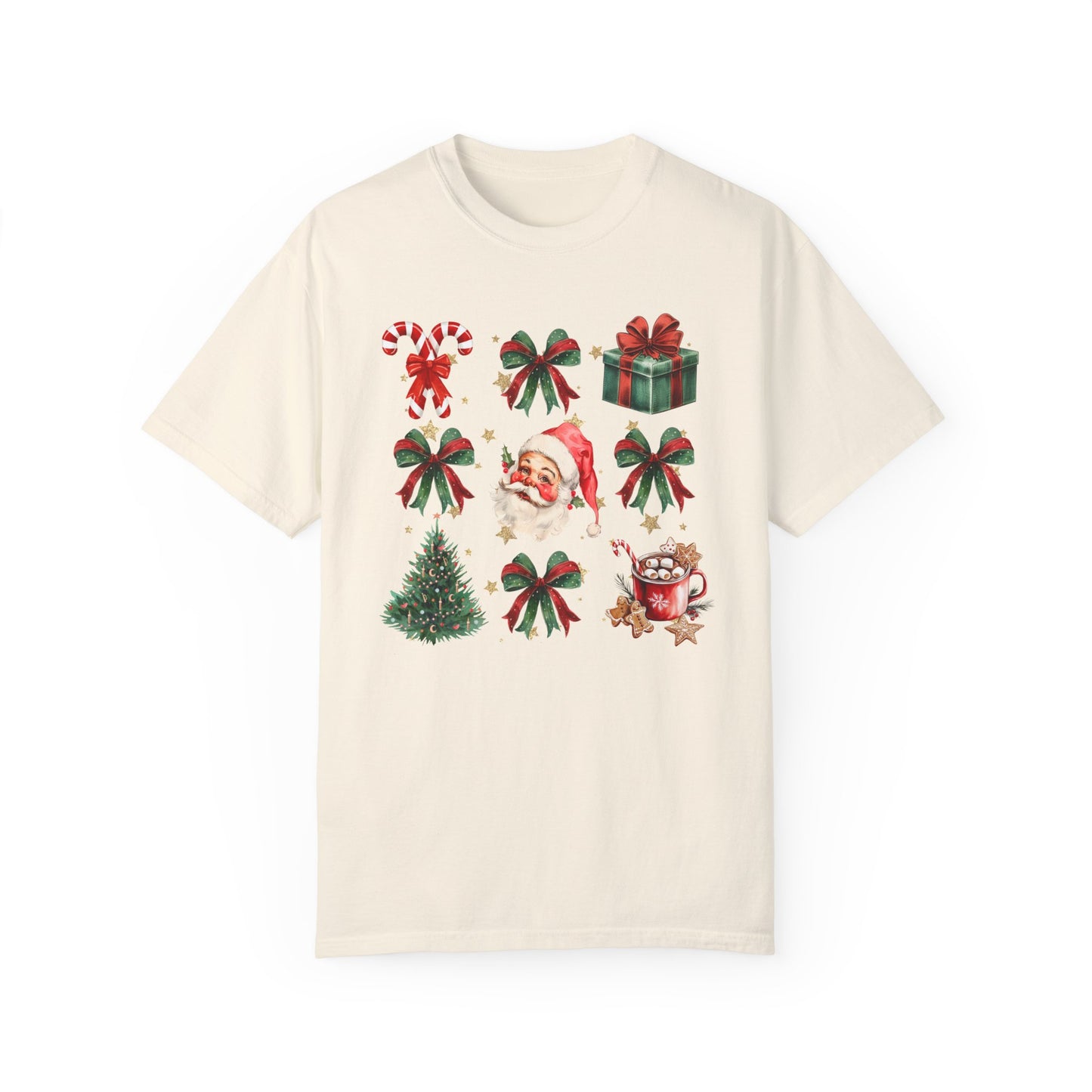Santa Grid Comfort Colors Graphic Tee