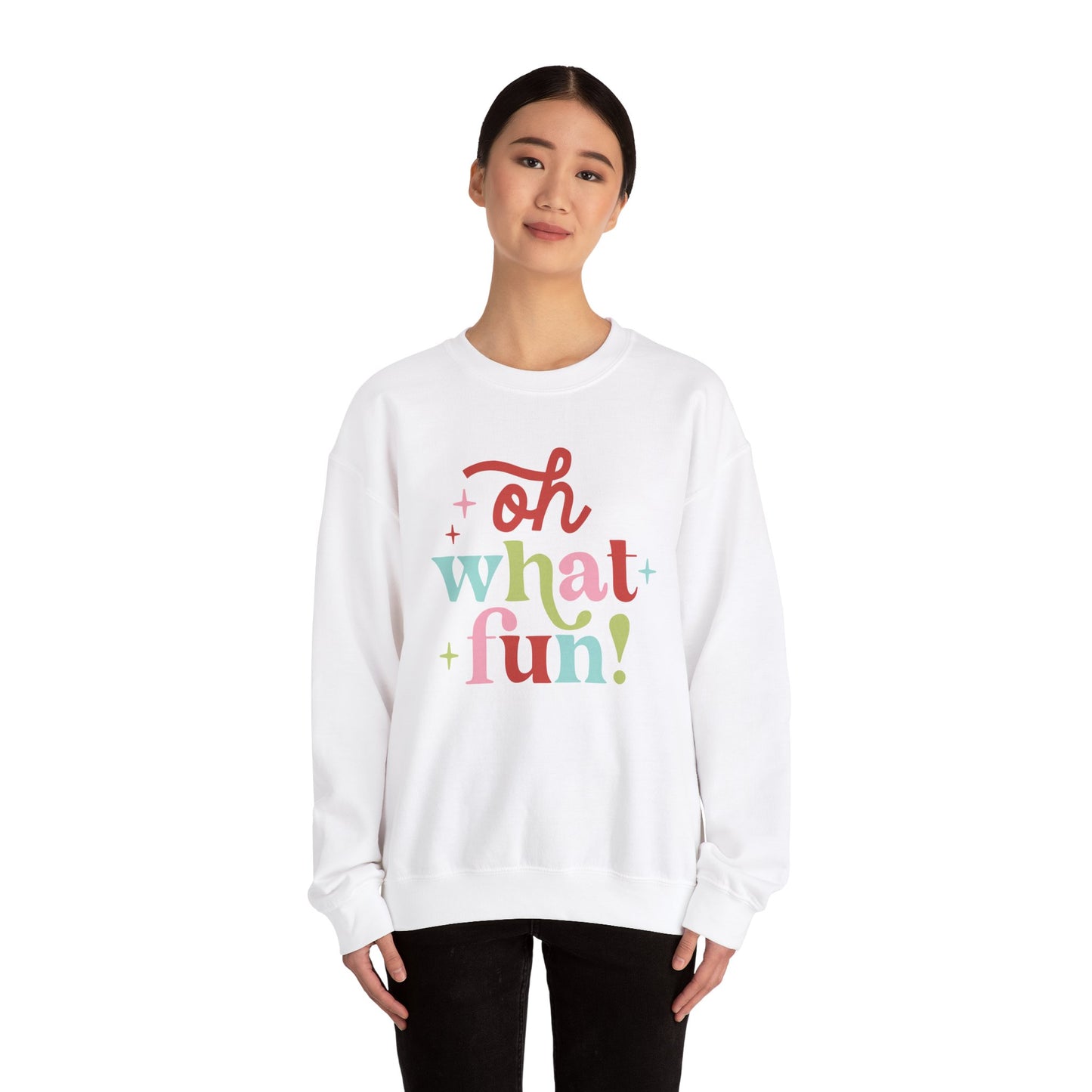 Oh What Fun Gildan Crew Sweatshirt