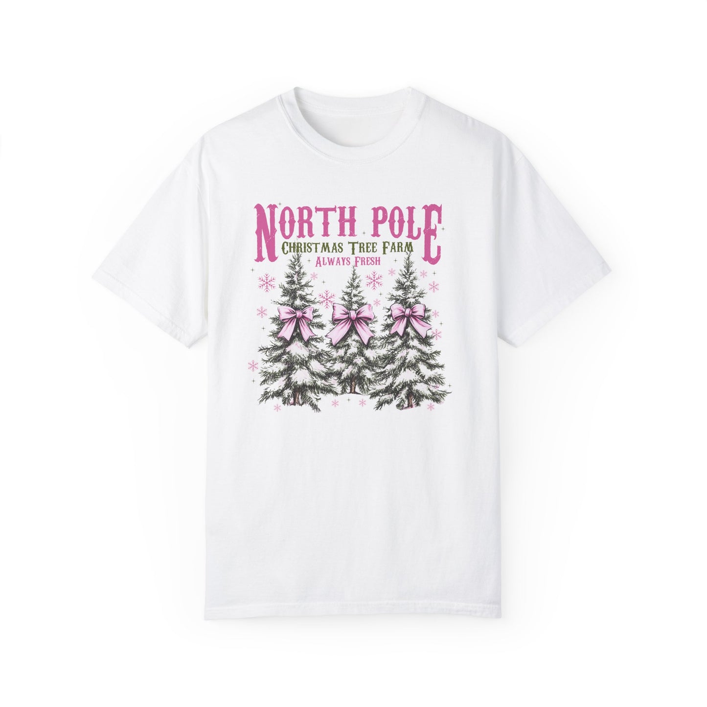 North Pole Tree Farm Comfort Colors Graphic Tee