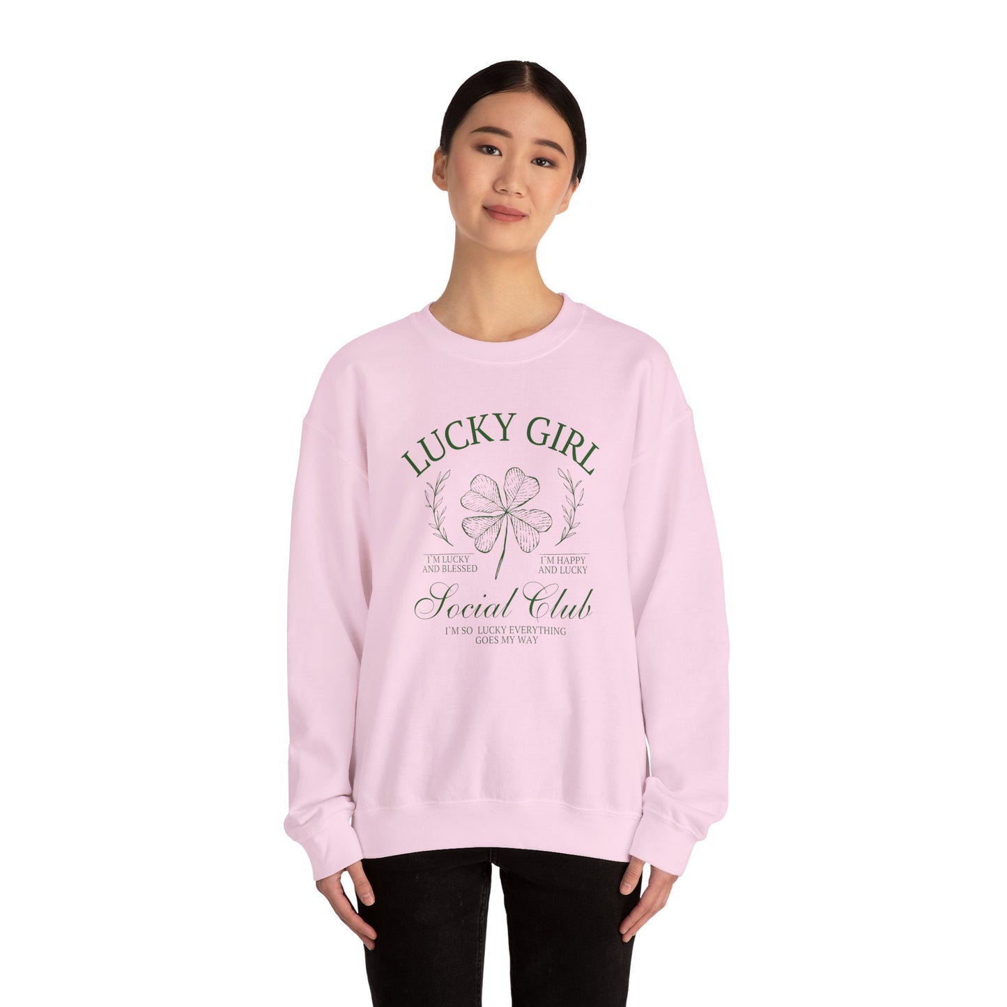 Lucky Girl Gildan Crew Sweatshirt
