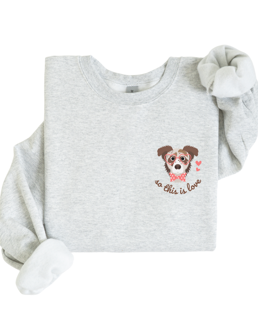 So This Is Love Australian Shepard Gildan Crew Sweatshirt