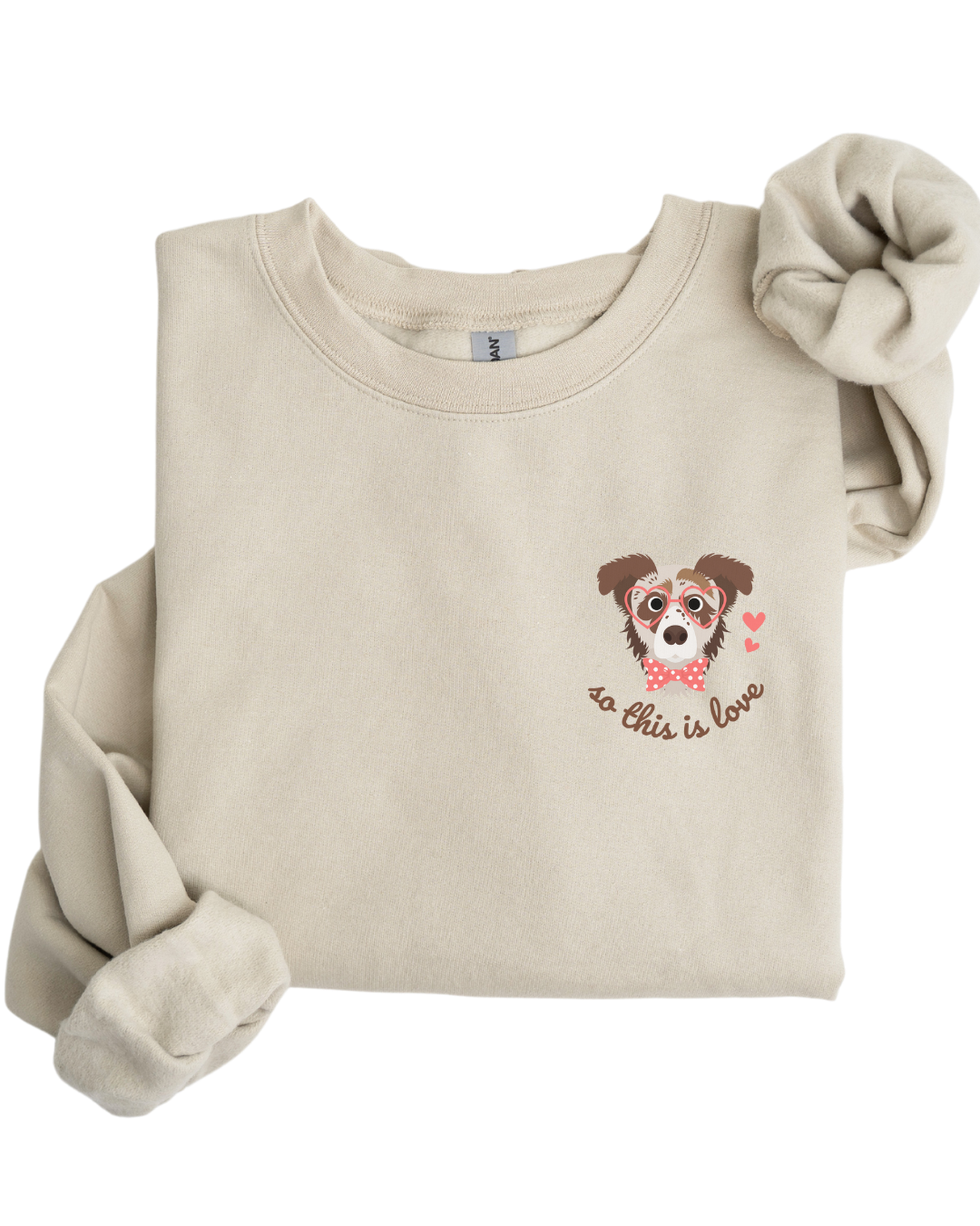 So This Is Love Australian Shepard Gildan Crew Sweatshirt