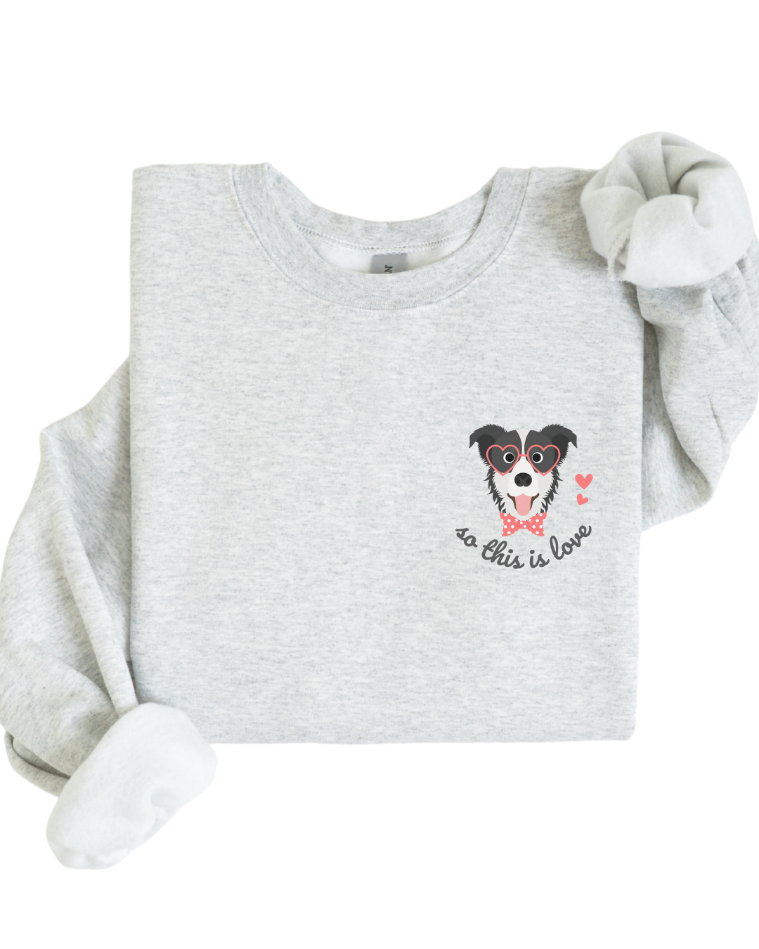 So This Is Love Border Collie Gildan Crew Sweatshirt