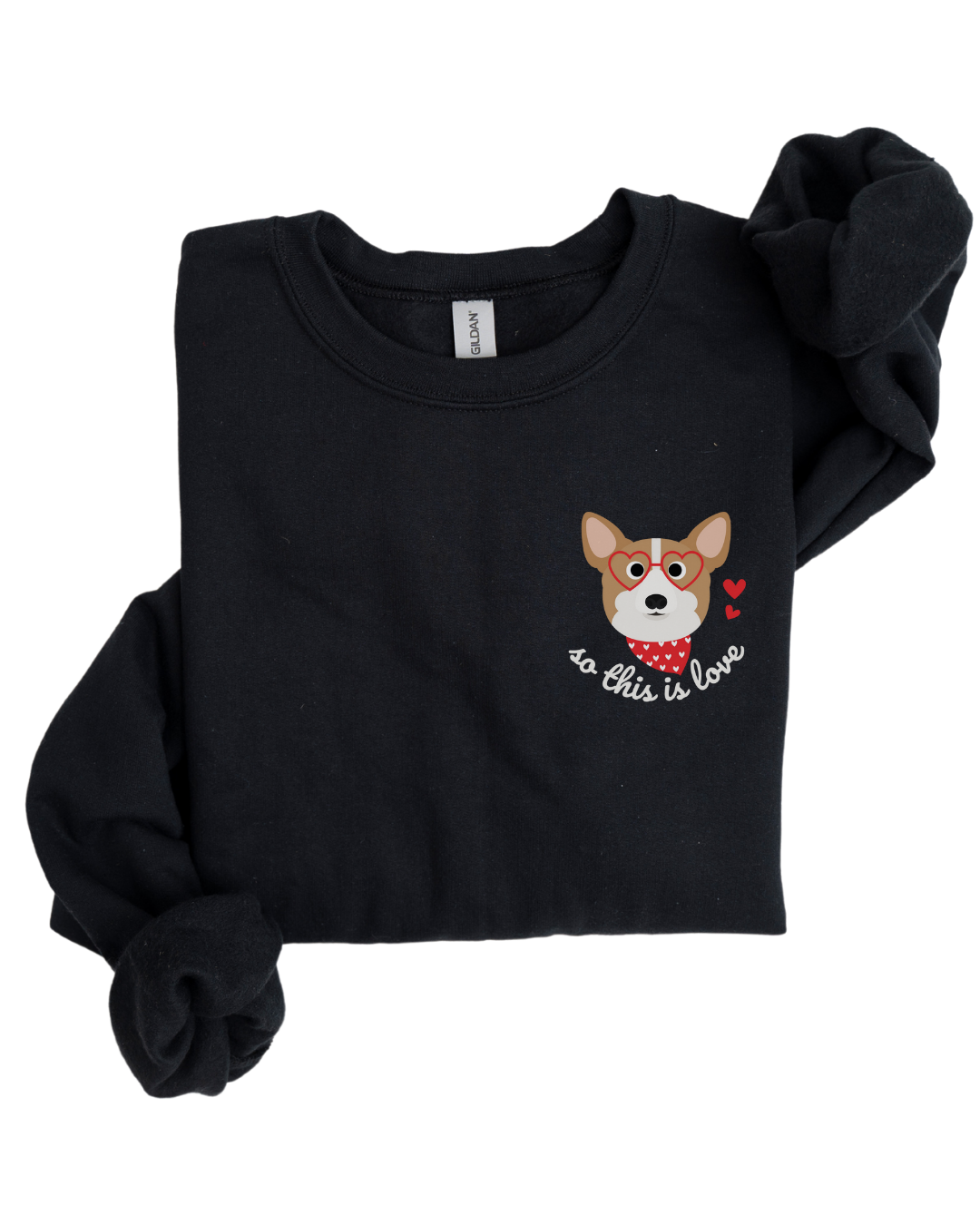 So This Is Love Corgi (Brown) Gildan Crew Sweatshirt