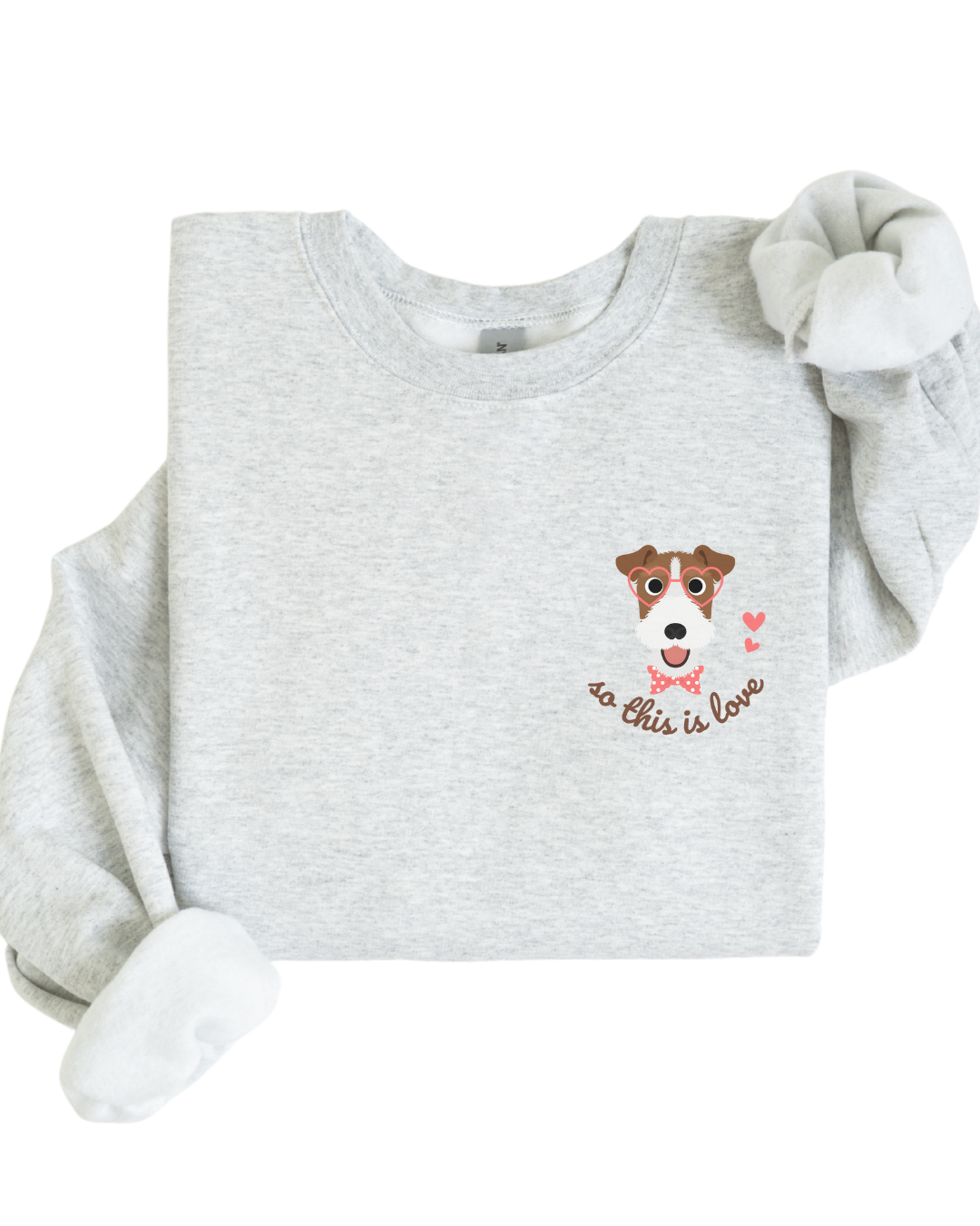 So This Is Love Fox Terrier Gildan Crew Sweatshirt