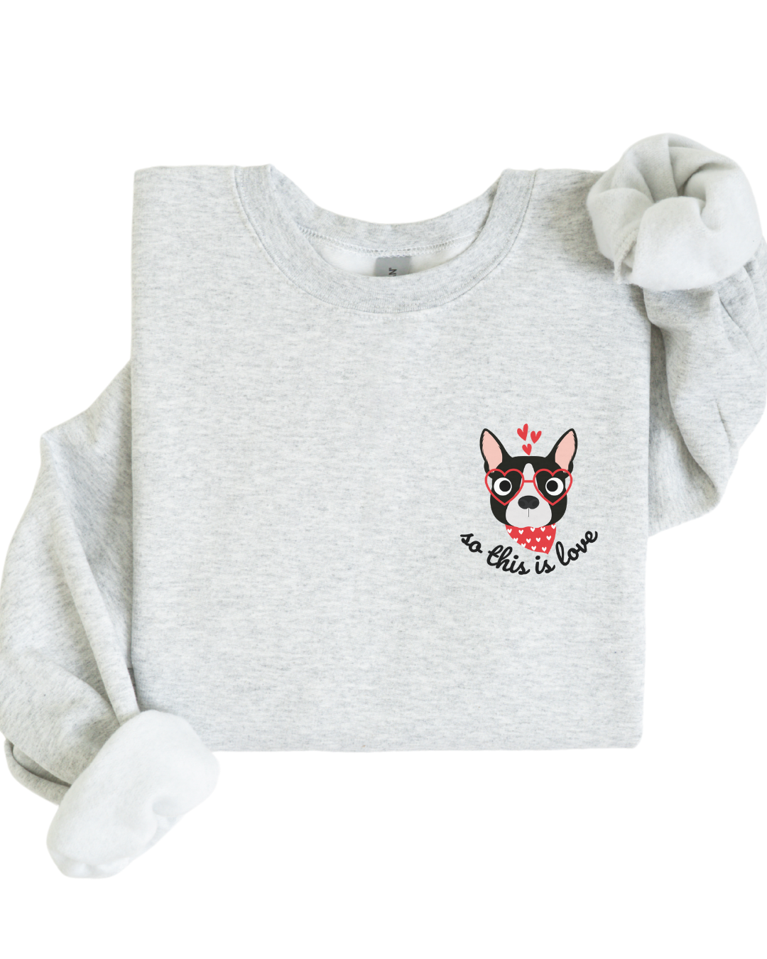 So This Is Love French Bulldog Gildan Crew Sweatshirt
