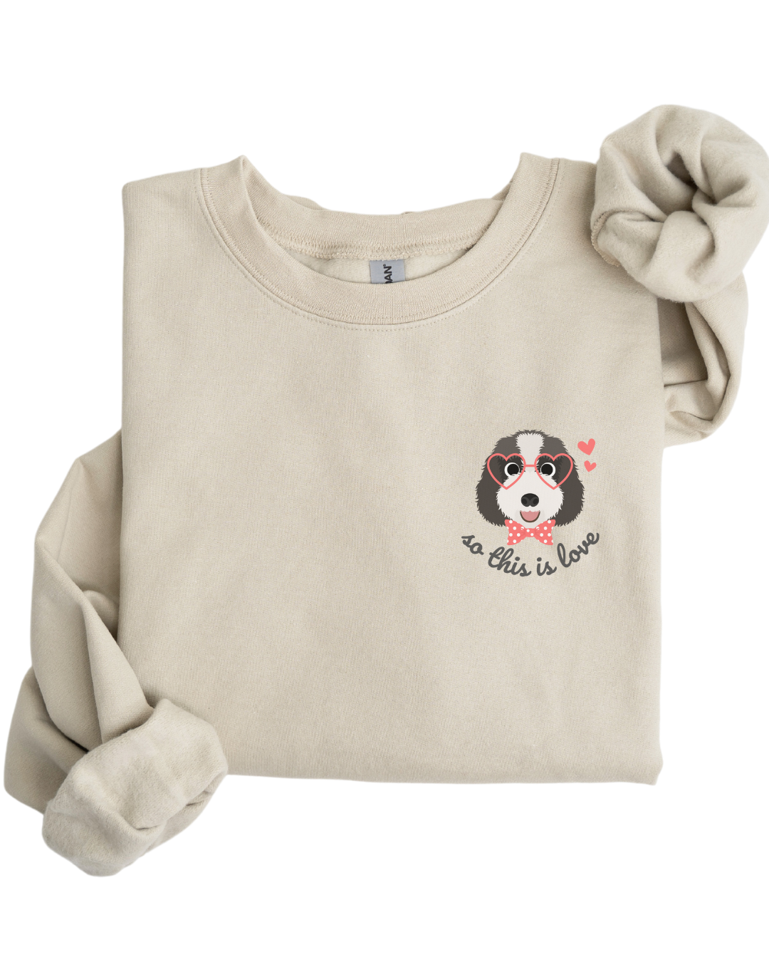 So This Is Love Labradoodle Gildan Crew Sweatshirt