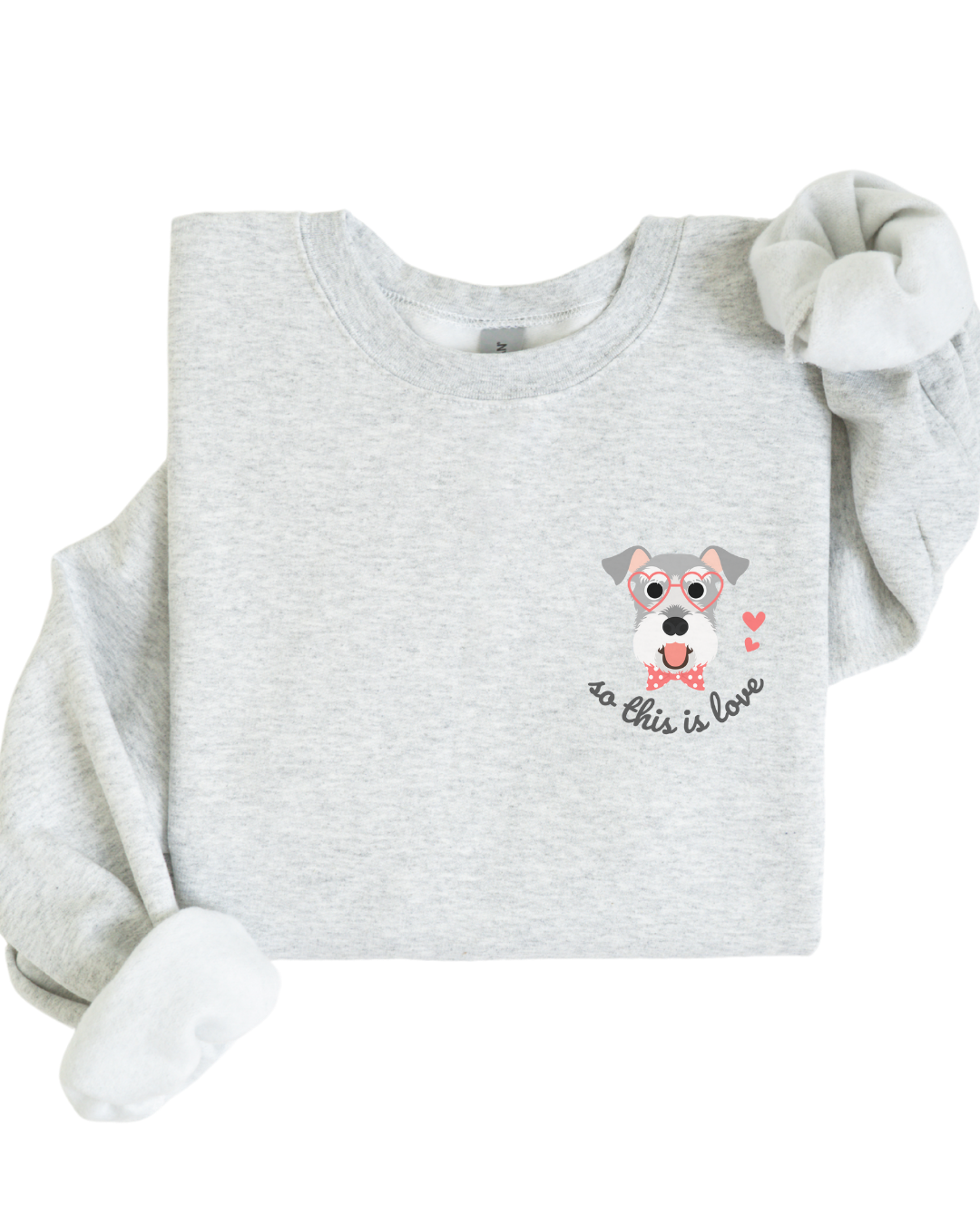 So This Is Love Schnauzer Gildan Crew Sweatshirt