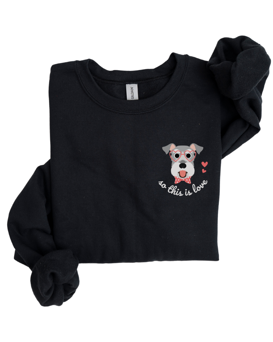 So This Is Love Schnauzer Gildan Crew Sweatshirt