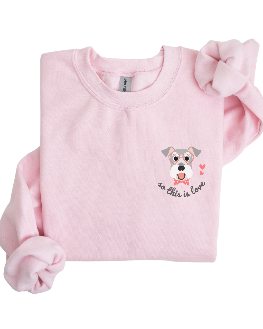 So This Is Love Schnauzer Gildan Crew Sweatshirt
