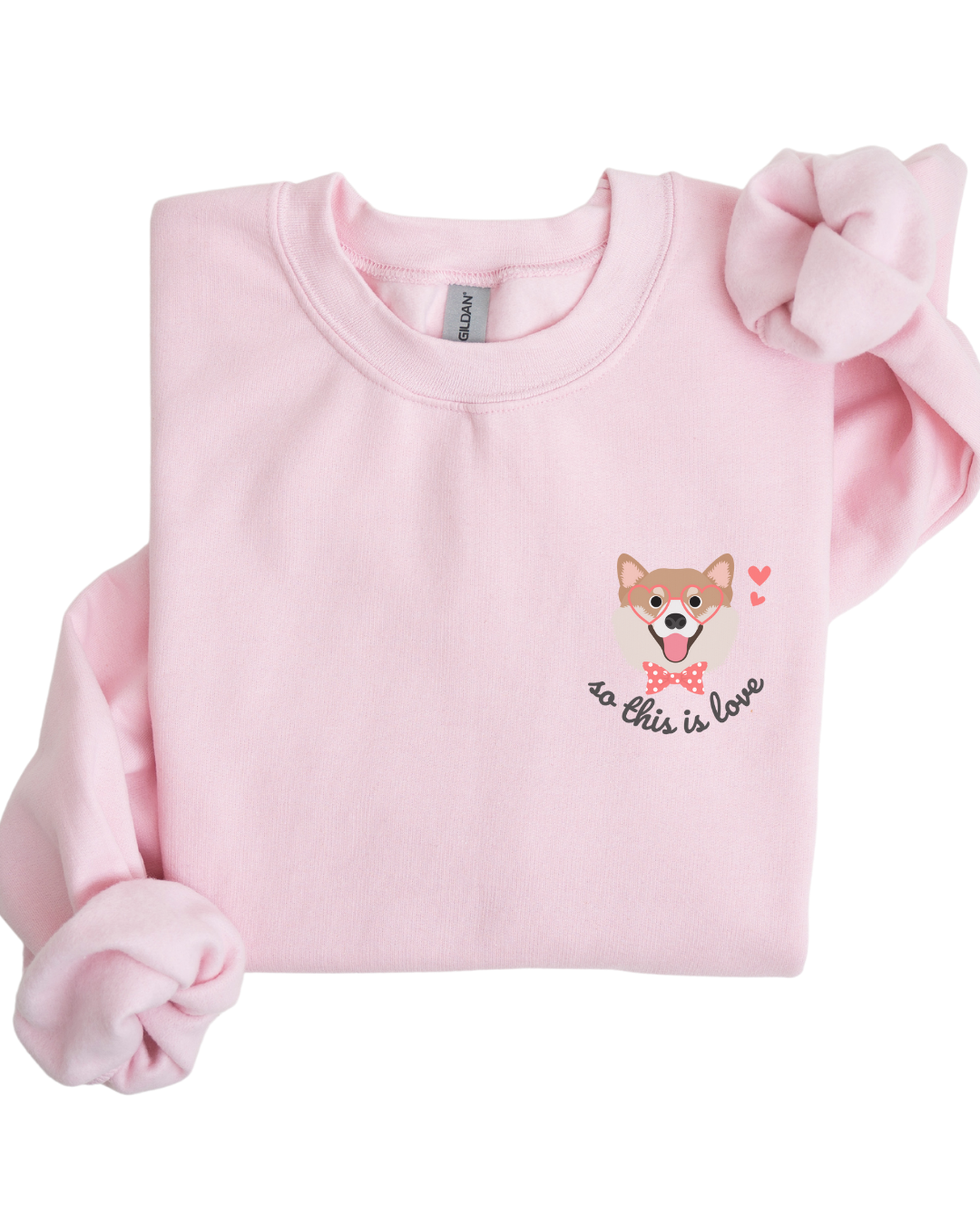 So This Is Love Shiba Inu Gildan Crew Sweatshirt