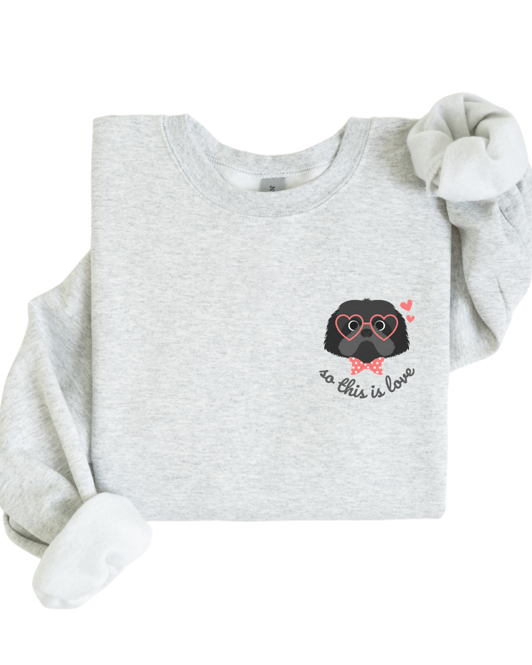 So This Is Love Shih Tzu (Black) Gildan Crew Sweatshirt