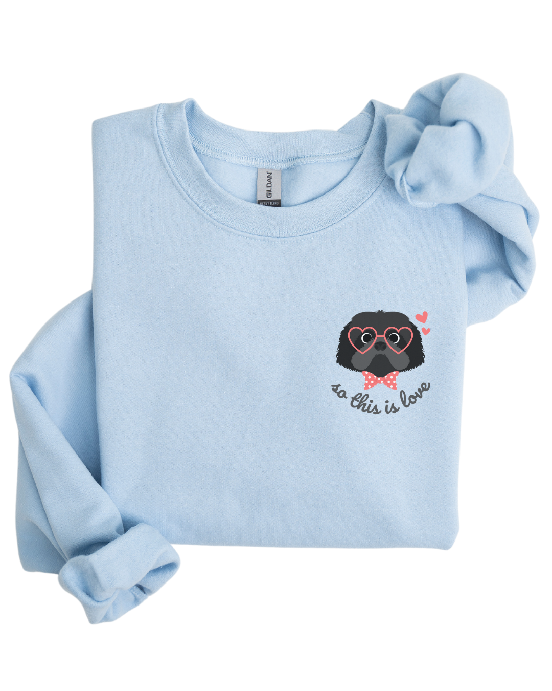 So This Is Love Shih Tzu (Black) Gildan Crew Sweatshirt