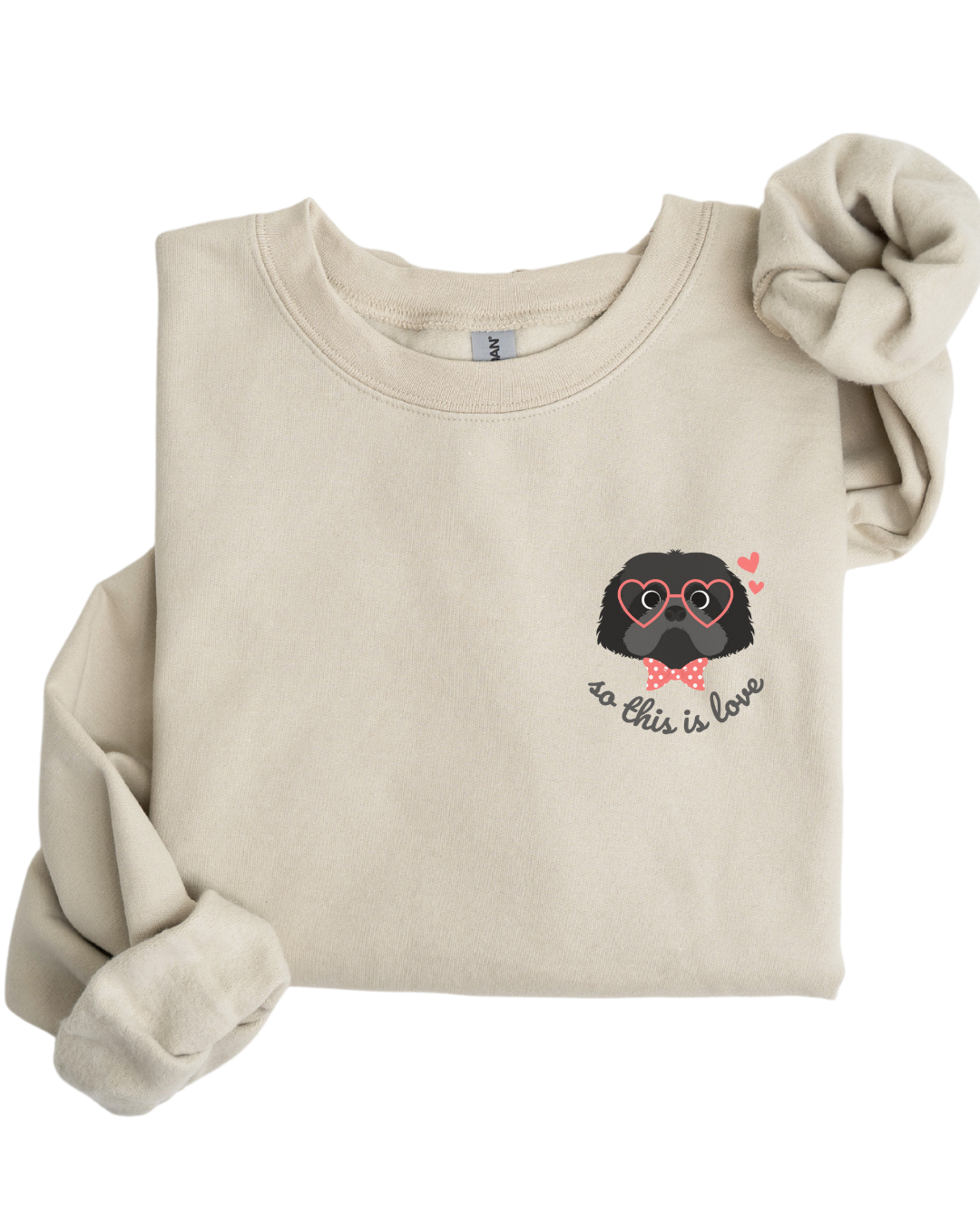 So This Is Love Shih Tzu (Black) Gildan Crew Sweatshirt