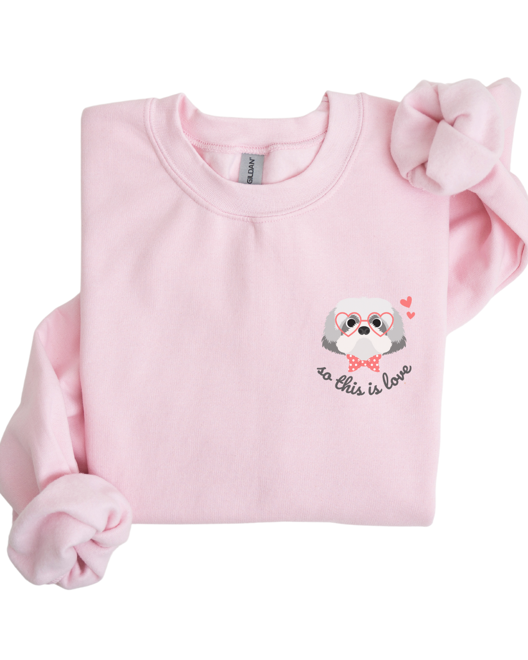 So This Is Love Shih Tzu Gildan Crew Sweatshirt