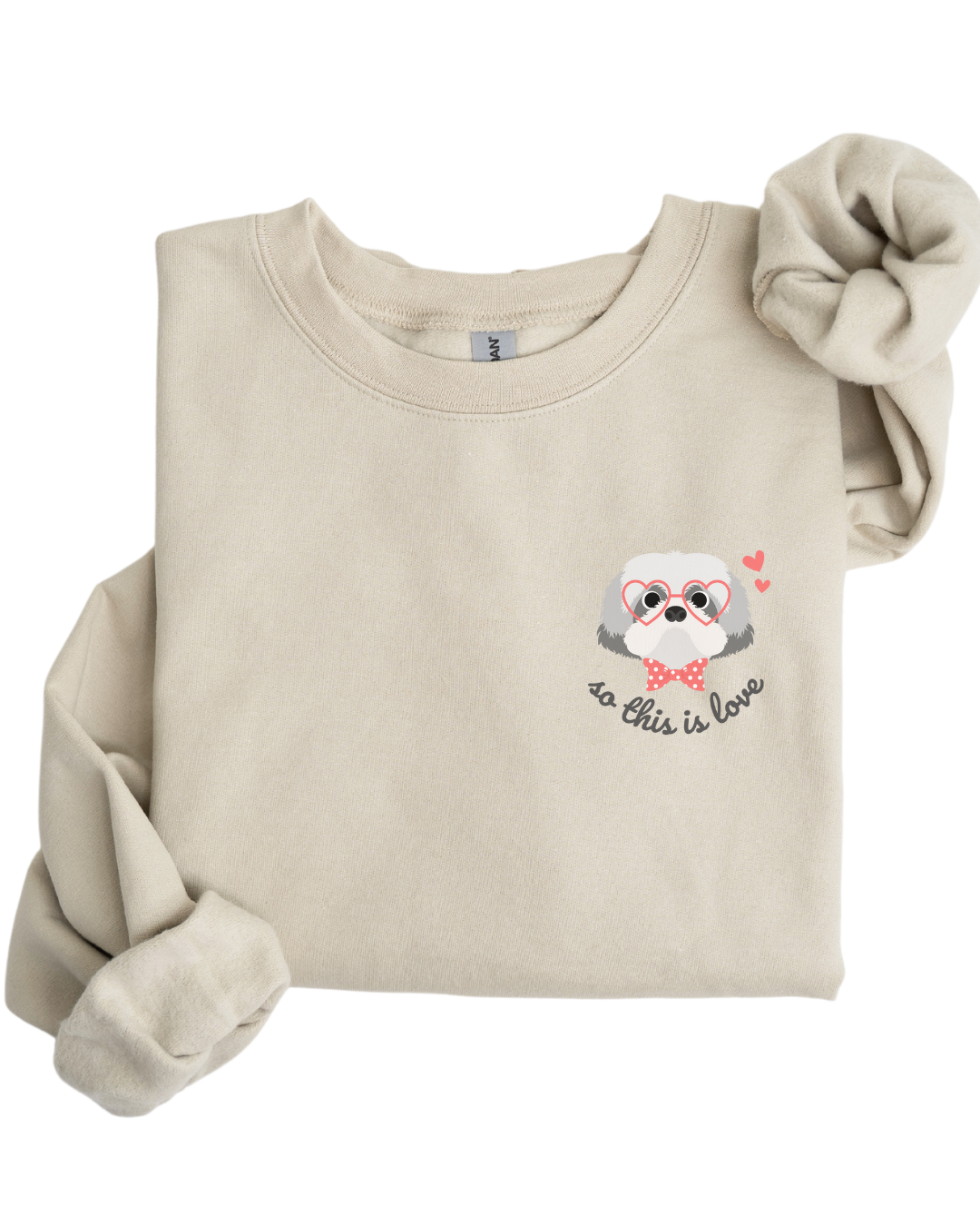 So This Is Love Shih Tzu Gildan Crew Sweatshirt
