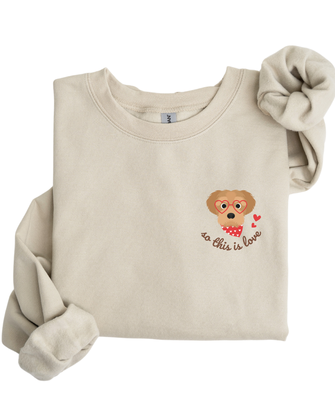 So This Is Love Yorkipoo Gildan Crew Sweatshirt