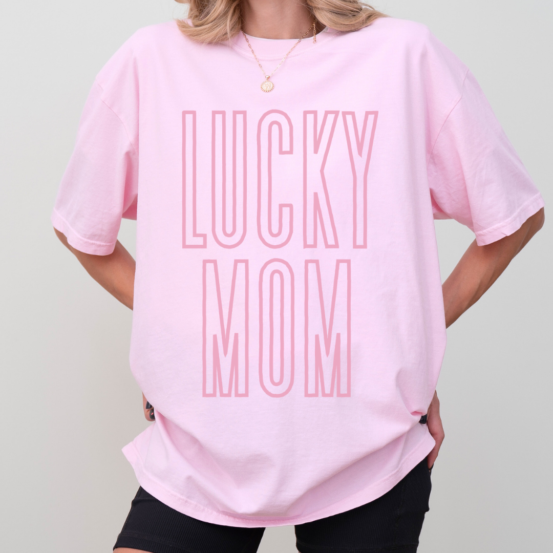 Lucky Mom Comfort Colors Tee