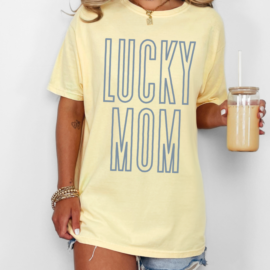Lucky Mom Comfort Colors Tee