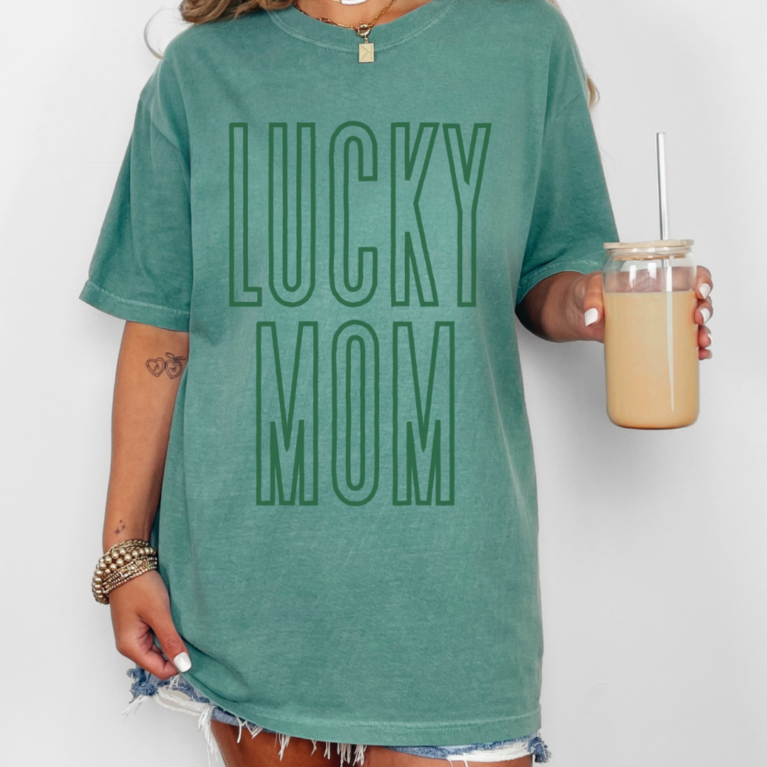 Lucky Mom Comfort Colors Tee