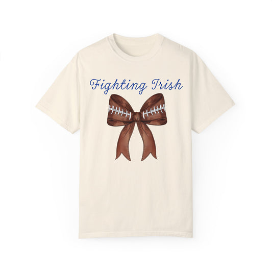 Notre Dame Fighting Irish Coquette Football Bow CC Shirt