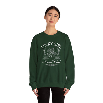 Lucky Girl Gildan Crew Sweatshirt