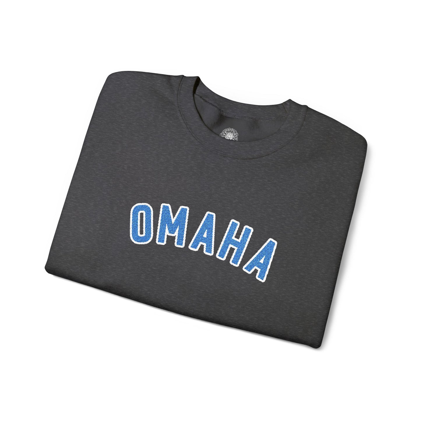 Omaha Dark Blue Embroidered Sweatshirt
