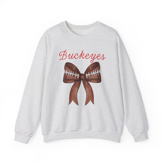 Ohio State Buckeyes Football Bow Gildan Crew Sweatshirt