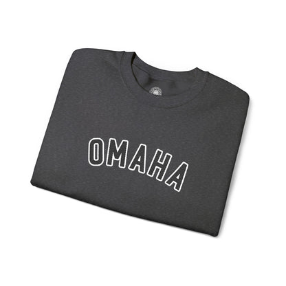 Omaha Dark Black Embroidered Sweatshirt