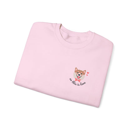 So This Is Love Shiba Inu Gildan Crew Sweatshirt