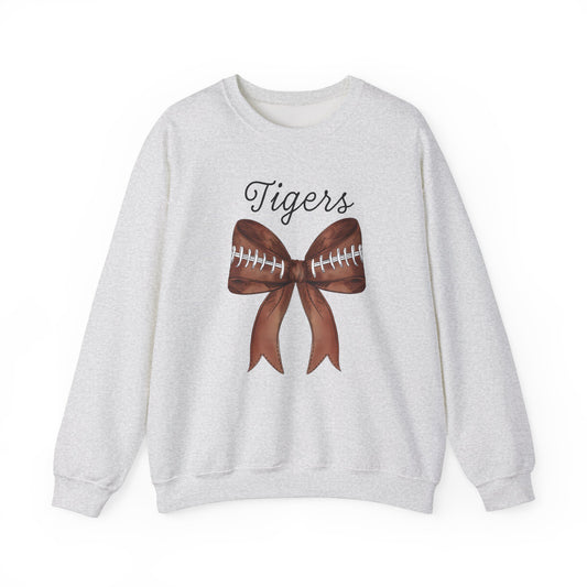 Missouri Tigers Football Bow Gildan Crew Sweatshirt