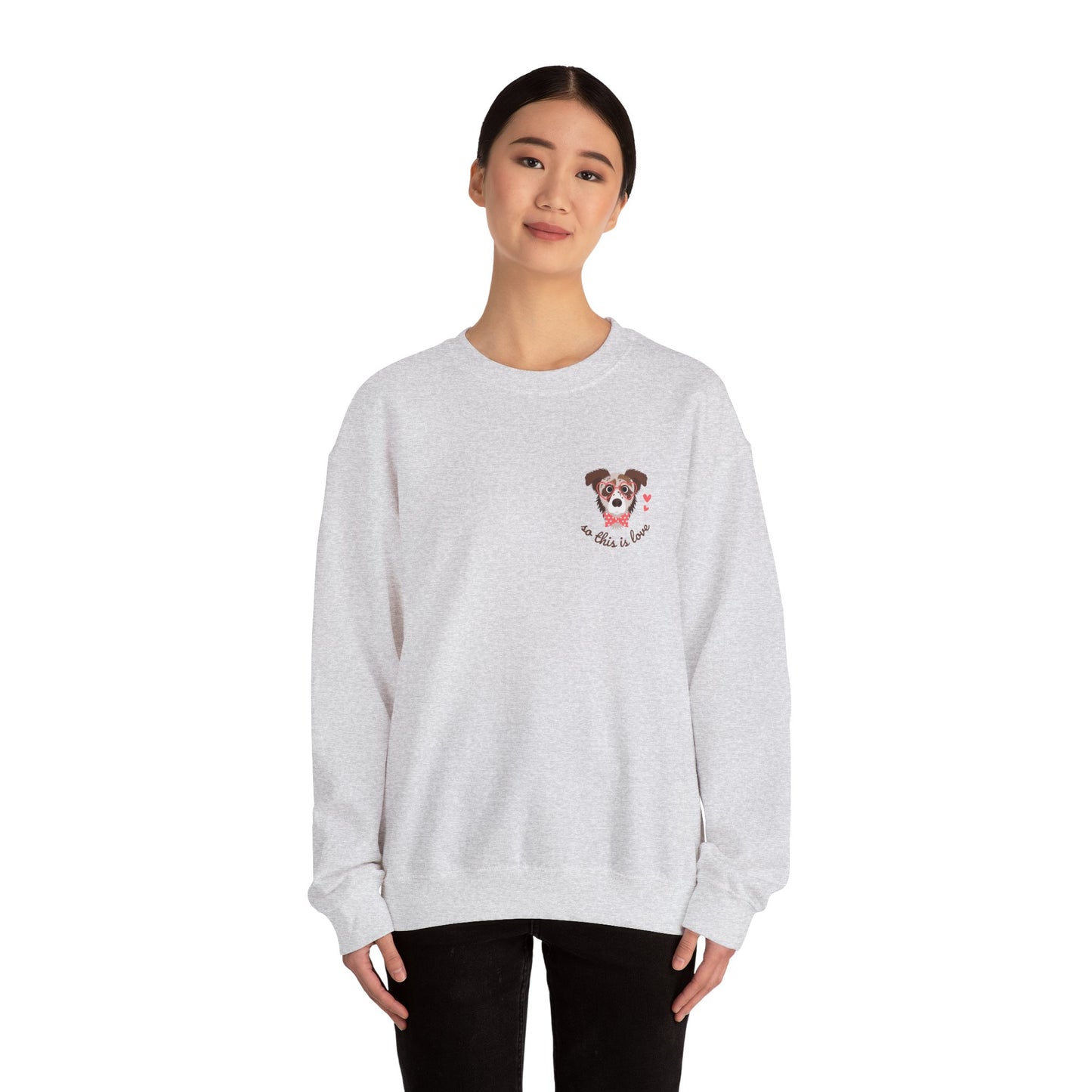 So This Is Love Australian Shepard Gildan Crew Sweatshirt