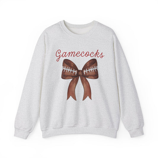 South Carolina Gamecocks Football Bow Gildan Crew Sweatshirt