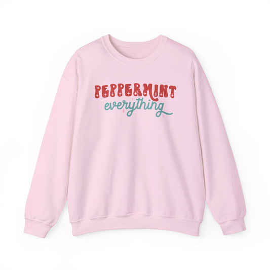 Peppermint Everything Gildan Crew Sweatshirt