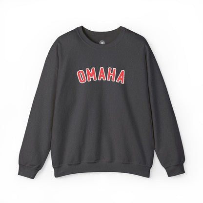 Omaha Dark Red Embroidered Sweatshirt