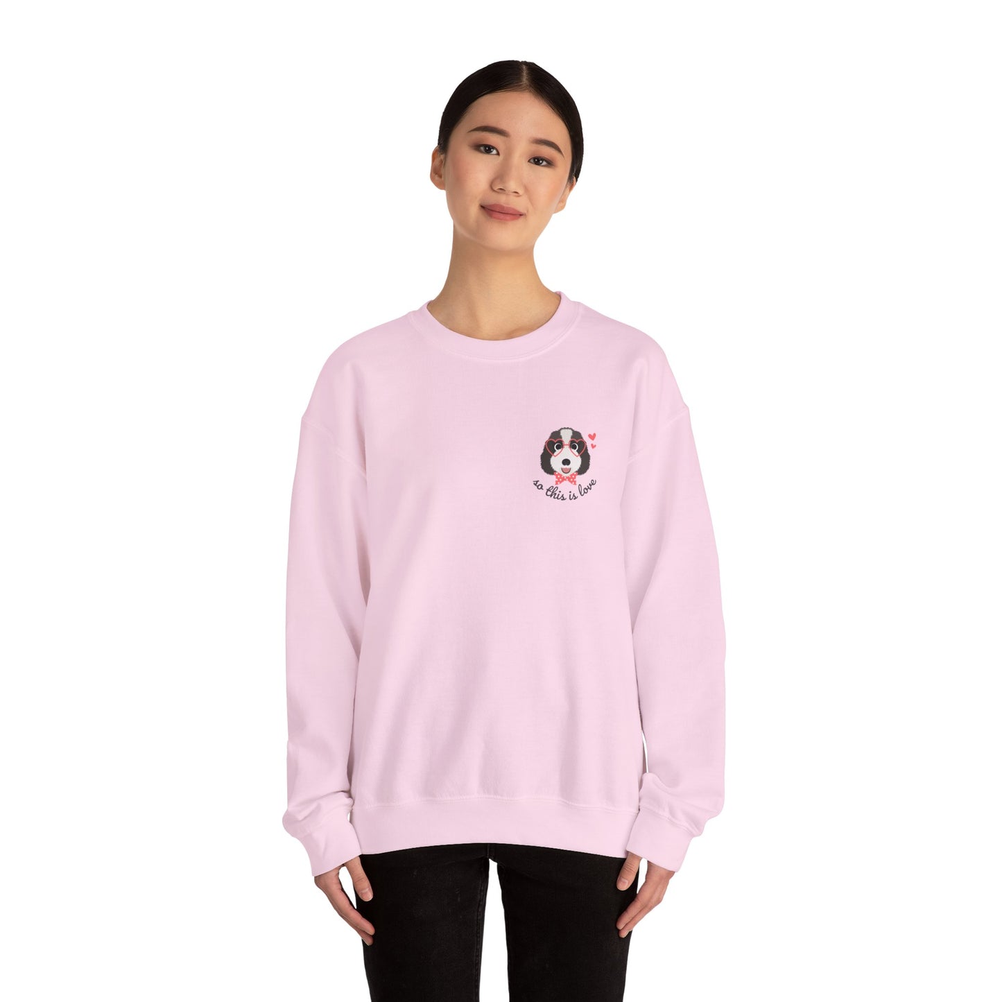 So This Is Love Labradoodle Gildan Crew Sweatshirt