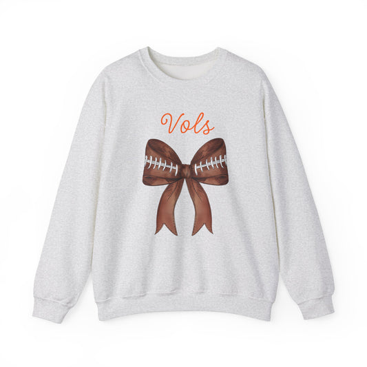 Tennessee Vols Football Bow Gildan Crew Sweatshirt