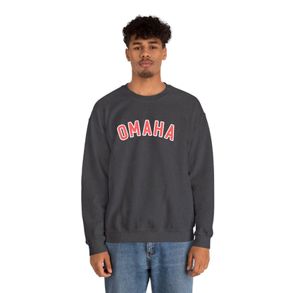 Omaha Dark Red Embroidered Sweatshirt
