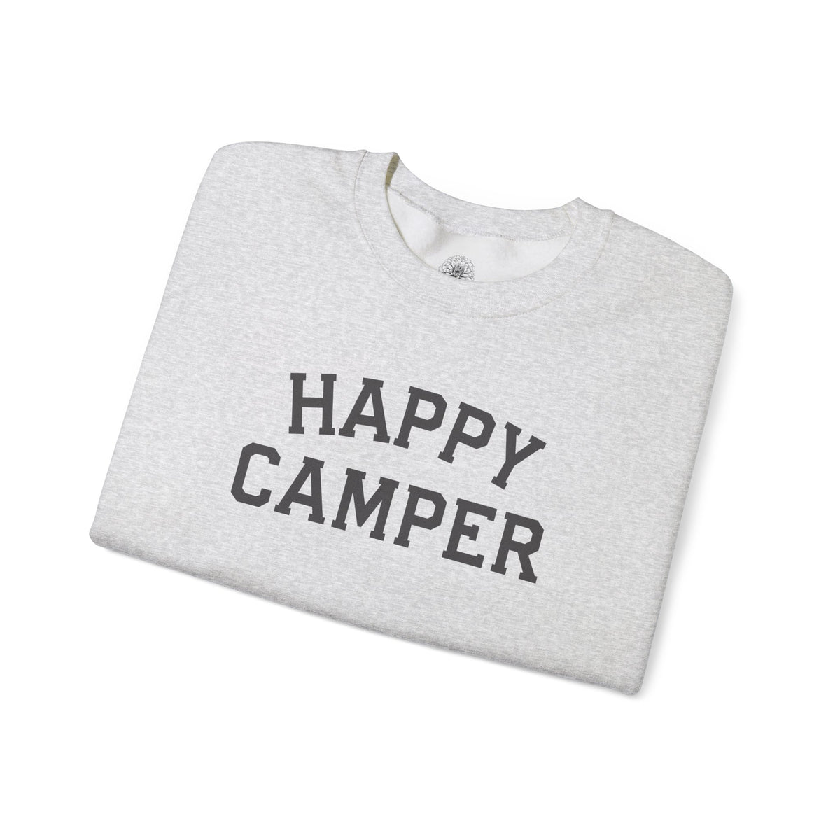 Happy Camper Grey Crewneck Sweatshirt