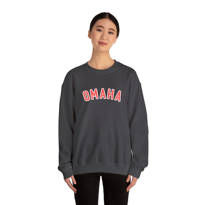 Omaha Dark Red Embroidered Sweatshirt