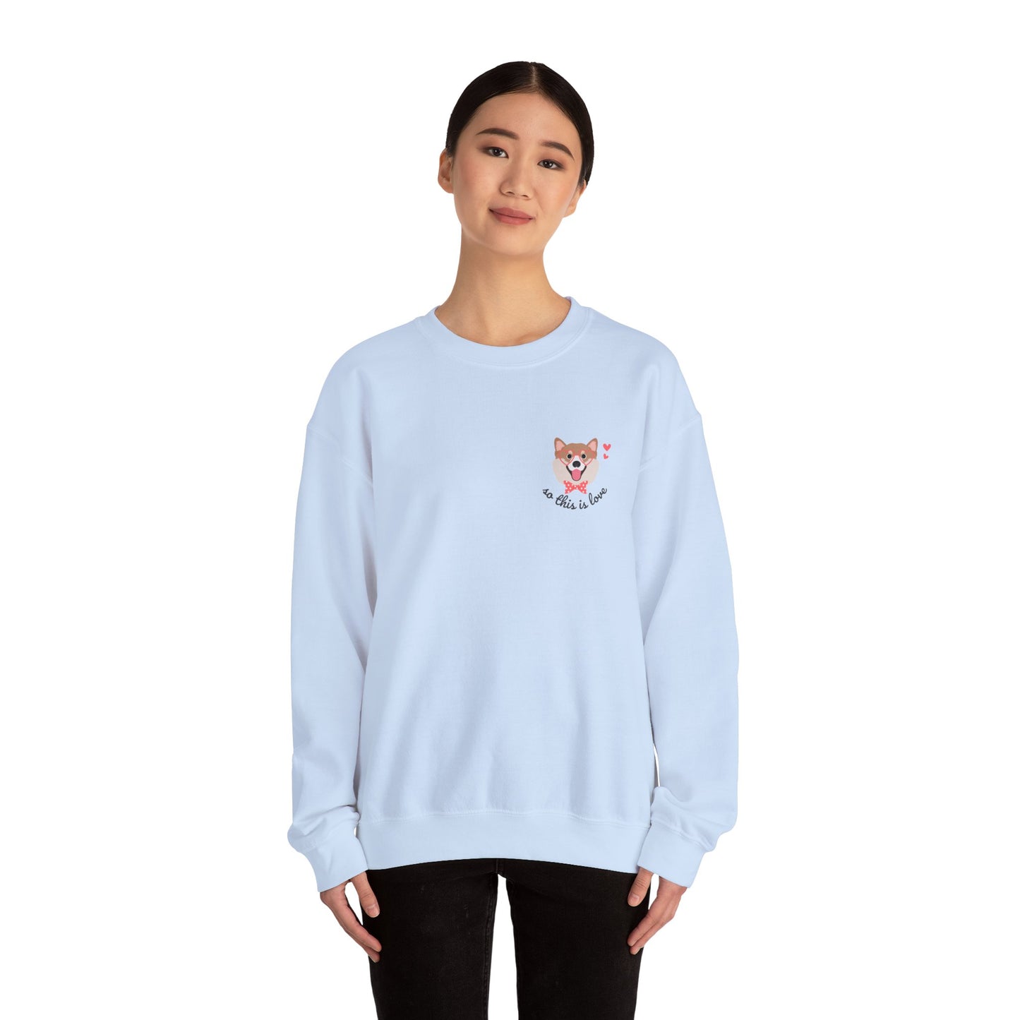 So This Is Love Shiba Inu Gildan Crew Sweatshirt