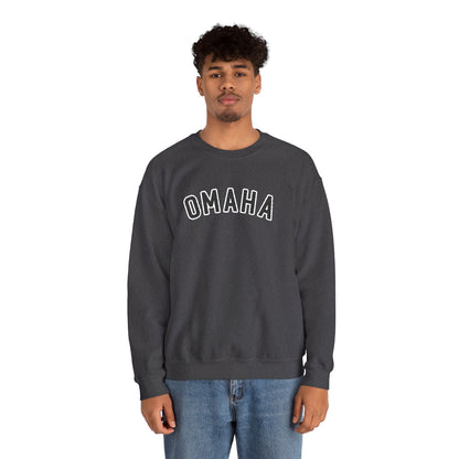 Omaha Dark Black Embroidered Sweatshirt