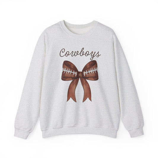 Wyoming Cowboys Football Bow Gildan Crew Sweatshirt