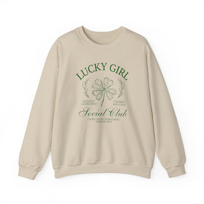 Lucky Girl Gildan Crew Sweatshirt
