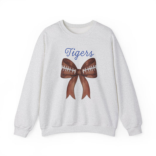 Auburn Tigers Football Bow Gildan Crew Sweatshirt