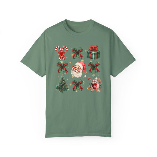 Santa Grid Comfort Colors Graphic Tee