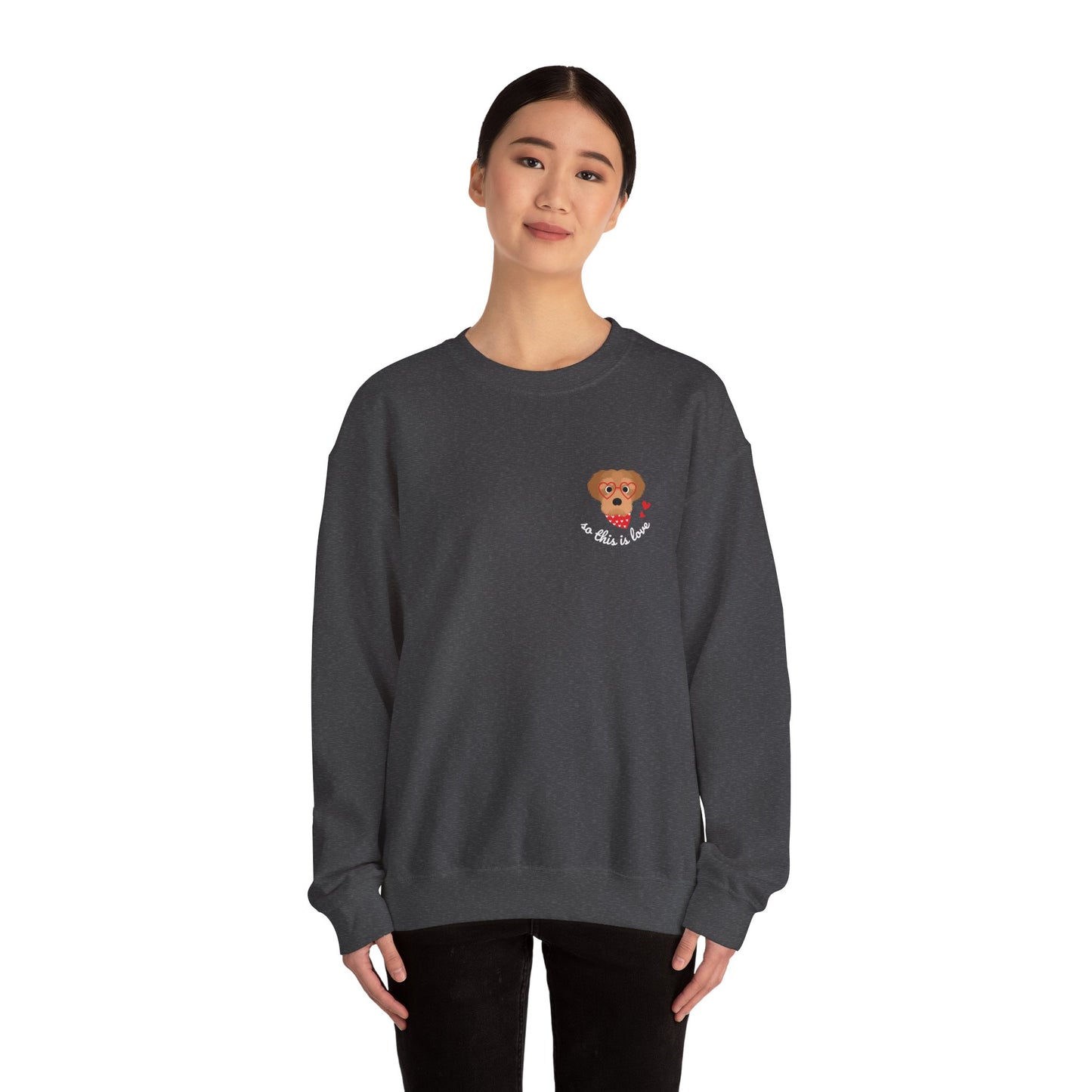 So This Is Love Yorkipoo Gildan Crew Sweatshirt