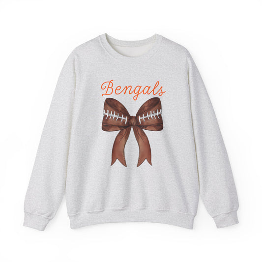 Idaho State Bengals Football Bow Gildan Crew Sweatshirt