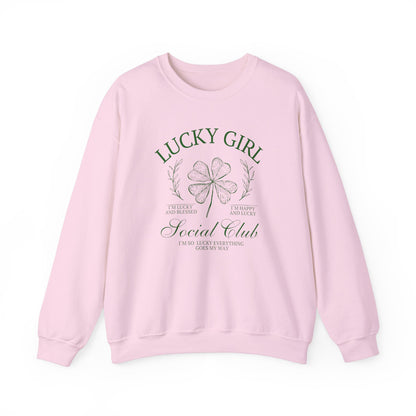 Lucky Girl Gildan Crew Sweatshirt